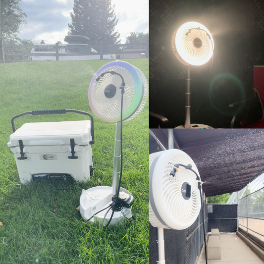 Workhorse: Anywhere Fold-Out Misting Fan - Kit Accessories Included
