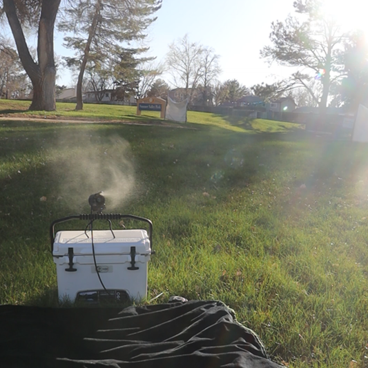 Ultra-Portable:  Micro-fan and Efficient Setup